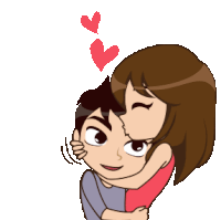 Gif animé amour calin